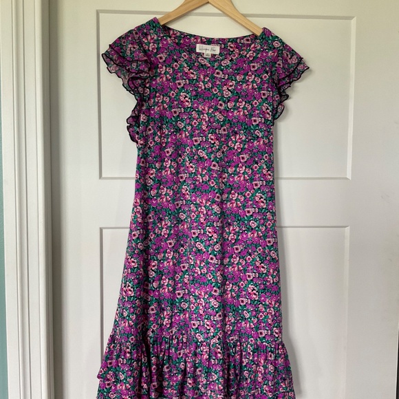 Women's Harper Rose Ruffle Sleeve & Skirt Ditsy Floral Print Mini Dress - Picture 2 of 8